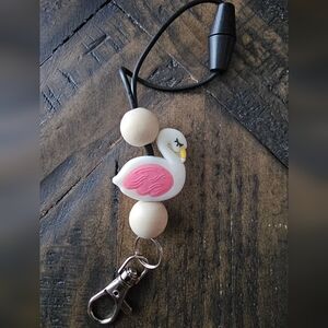 Pink and White Flamingo ✨ Handmade Freshie Hanger